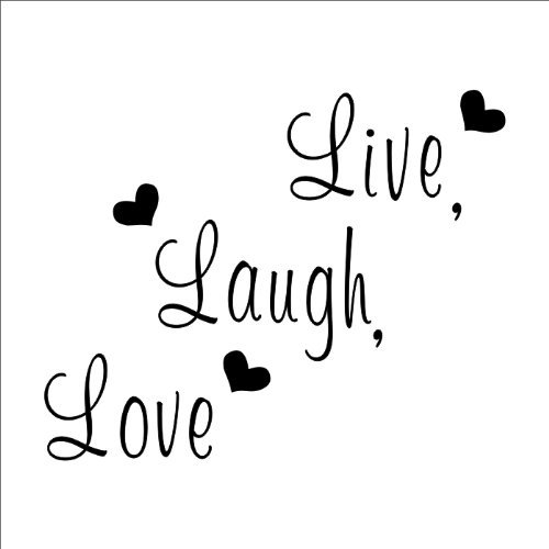 " Live, Laugh, Love " Love Heart wall decal